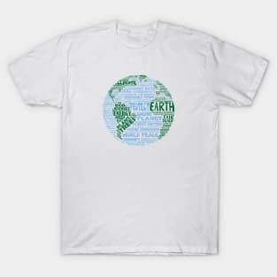 Save Earth - Protect Earth - Word Cloud T-Shirt